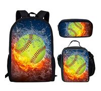 fifbird Set zaino scuola Cosmo esterno per studenti, borsa termica per il pranzo, 3 pezzi, Softball, Taglia unica, Zaini Daypack