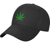 fifbird Weed Leaf, Faded and Distressed Pot Leaf Unisex Adult Baseball Hat Dad Hat Trucker Cap, Nero , Taglia unica