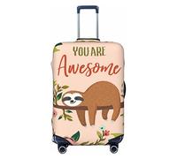 fifbird You are Awesome - Copertura per valigia da viaggio, motivo: bradipo, colore nero, taglia L, Nero , S, Copertura valigia