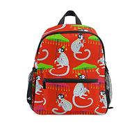 fifbird Zaino da 30,5 cm con animali della giungla tropicale, bradipo, zaino per scuola e portabottiglie, per asilo prescolare, leggero, Multicolore-1095, Taglia unica