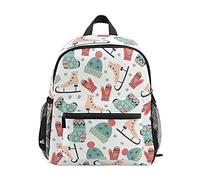 fifbird Zaino invernale colorato da 30,5 cm per scarponi da sci e calzini, zaino per scuola materna e portabottiglie, zaino leggero, Multicolore-968, Taglia unica