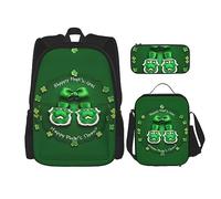 fifbird Zaino per la scuola con motivo ananas con portapranzo e astuccio 3 in 1, con note musicali, Felice San Patri, Taglia unica, Zaini Daypack