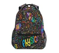 fifbird Zaino unisex con note musicali e pianoforte, borsa a tracolla per laptop da viaggio per donne e uomini, Formule matematiche dei colori, Taglia unica