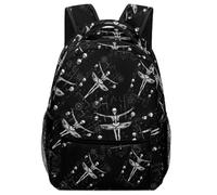 fifbird Zaino unisex Danse Macabre da viaggio per computer portatile, con 1 scomparto principale e tasche laterali, per uomo e donna