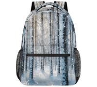 fifbird Zaino unisex grande con scomparto per computer portatile, per adulti, per lavoro, viaggi e scuola, università, Colore-nevoso Nevicata, Taglia unica