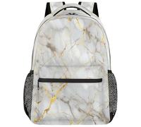 fifbird Zaino unisex grande con scomparto per computer portatile, per adulti, per lavoro, viaggi e scuola, università, Colore bianco Oro Mar, Taglia unica