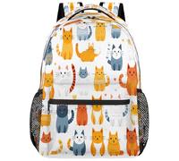 fifbird Zaino unisex grande con scomparto per computer portatile, per adulti, per lavoro, viaggi e scuola, università, Colore-cute Cats Love, Taglia unica
