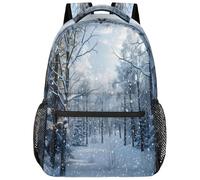fifbird Zaino unisex grande con scomparto per computer portatile, per adulti, per lavoro, viaggi e scuola, università, Colore-inverno Nevicata, Taglia unica
