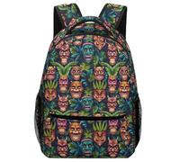 fifbird Zaino unisex hawaiano TikiTropical, zaino da viaggio per computer portatile, borsa a tracolla, zaino da scuola