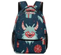 fifbird Zaino unisex Merry Krampus, zaino da viaggio per computer portatile, borsa a tracolla, zaino per la scuola