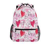 fifbird Zaino unisex modello San Valentino con cuore scuola per libri da viaggio per studenti, zaino a cuore