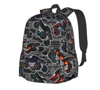 fifbird Zaino unisex Monster Trucks CarPattern per computer portatile per uomo e donna, zaino leggero per spostamenti quotidiani, viaggi d'affari, escursionismo, nero, zaino da scuola