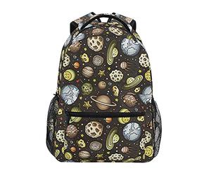 fifbird Zaino unisex per bambini, per la scuola, per adolescenti, alla moda, zaino da viaggio, borsa per computer portatile, zaino da scuola, Spazio colore 072, Taglia unica