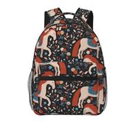 fifbird Zaino unisex per computer portatile, arte nordica, simpatico cavallo, per viaggi, weekender, lavoro, zaino casual per la scuola