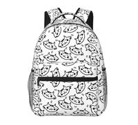 fifbird Zaino unisex per computer portatile, linea classica, con faccia di gatto, per viaggi, weekender, lavoro, casual, zaino da scuola
