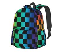 fifbird Zaino unisex per computer portatile, per uomini e donne, a tema videogiochi, leggero, per pendolari quotidiani, viaggi d'affari, escursioni, zaino da scuola, A scacchi #02, Taglia unica