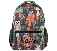 fifbird Zaino unisex per computer portatile personalizzato Aggiungi il tuo testo personalizzato, ramo gufo animale, 40,6 x 29 x 20,3 cm Zaini da scuola
