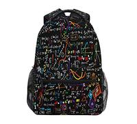 fifbird Zaino unisex per educazione matematica geometriche trame formule borsa a tracolla per la scuola grande resistente zaino per laptop zaino zaino da scuola