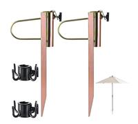 FIFIBANG 2 supporti per ombrelloni in metallo, adatti per ombrelloni con diametro di 20-35 mm