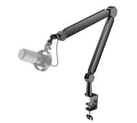 FIFINE Asta per microfono, supporto per microfono con canale di gestione dei cavi, completamente regolabile, in metallo resistente, con morsetto per montaggio su scrivania, per registrazione podcast,