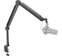 FIFINE BM66T - Braccio per microfono con canali di gestione dei cavi, tubo di estensione, morsetto da scrivania, adattatore filettato, braccio per microfono podcast completamente regolabile in metallo