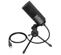 FIFINE Condensatore a Microfono studio kit, USB Microfono Computer con Braccio per Microfoni Regolabile e Filtro Anti-pop per Strumenti Voice Overs Registrazione Podcasting YouTube Gaming
