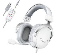 FIFINE Cuffie da gioco USB con audio surround 7.1/jack da 3,5 mm/microfono, cuffie cablate sull'orecchio per PC PS4/5 Xbox Ampligame H9W