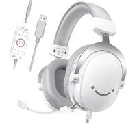 FIFINE Cuffie Gaming con Microfono, Cuffie Over-Ear con Cavo, Cuffie USB per PC PS4 PS5 Xbox Switch, Cuffie RGB con Audio Surround 7.1 e Cuscinetti Auricolari