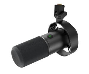 Fifine Dynamic, XLR/USB Podcast Recording PC Microfono per Vocal Streaming Voice-Over Gaming, Metallo Mic con Mic Mute, Jack Cuffie, Controllo Volume Control, Windscreen-Amplitank K688|Nero