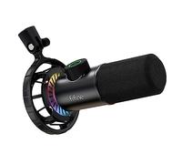 FIFINE Gaming Microfono USB per PC, Dinamico Microfoni Cardioide con RGB Supporto Antiurto, Pulsante di Silenziamento e Filtro Anti-Pop, per Podcasting YouTube Gaming Discord