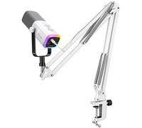 FIFINE Kit microfono da gioco XLR/USB, set di microfoni dinamici in streaming per PC/PS5, microfono per computer per registrazione vocale podcast vocale, con jack per cuffie, manopola di guadagno