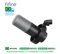 FIFINE Microfono dinamico XLR con registrazione con monitoraggio in tempo reale, microfono in streaming USB con manopola di guadagno/scheda touch per PC, mixer-K688