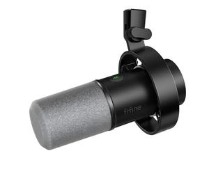 FIFINE Microfono dinamico, XLR/USB, registrazione podcast, microfono per PC, per streaming vocale, microfono in metallo da studio con mute, jack per cuffie, controllo del volume,