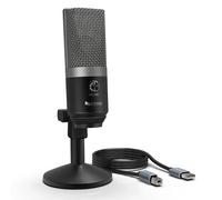 FIFINE USB Microfono Condensatore Tipo AB Supporto Regolabile Jack Cuffie Nuovo