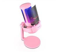 FIFINE USB Microfono per PC Gaming PS4 PS5, RGB Microfono a Condensatore per Streaming, Podcasts, con Controllo RGB, Tocco Muto, Jack per Cuffie e Filtro Anti-Pop