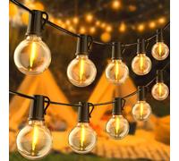 FIFlying Catena Luminosa Esterno, 32.7M/107FT G40 Impermeabile Luci da Esterno Giardino con 50+3 LED, 2700K Bianco Caldo Catena Luci Esterno, Adatta per Festival, Matrimoni, Feste, Giardini, Terrazze