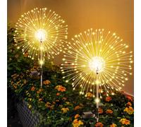 FIFlying Luci Solari Giardino Esterno 2 Pezzi 122 LED Solare Fuochi d'artificio, Luci Solari da Giardino Decorative IP65 Impermeabile per per il Patio Giardino,Balcone