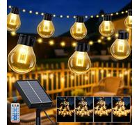FIFlying Lucine solari da esterno 100 LED - 10+2 m Illuminazione da esterno Giardino Balcone 8 modalità - Dimmerabile resistente alle intemperie con telecomando