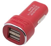 FIFO Dual Car Charger USB Rosso (senza cavo) (47207 rosso)