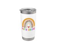 Fifth Grade Teacher Student Boho Rainbow Back To School Bicchiere termico in acciaio inox doppia parete