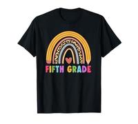 Fifth Grade Teacher Student Boho Rainbow Back To School Maglietta
