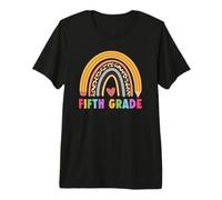 Fifth Grade Teacher Student Boho Rainbow Back To School Maglietta Premium