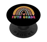 Fifth Grade Teacher Student Boho Rainbow Back To School PopSockets PopGrip Adesivo