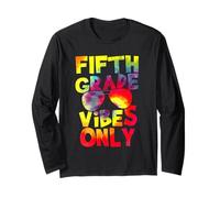 Fifth Grade Vibes Back To School Teacher Student Tie Dye Maglia a Manica