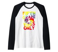 Fifth Grade Vibes Back To School Teacher Student Tie Dye Maglia con Maniche Raglan