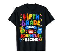 Fifth Grade Where The Adventure Begins Back To School Maglietta
