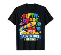 Fifth Grade Where The Adventure Begins Space Back To School Maglietta