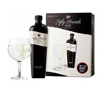 FIFTY POUNDS LONDON DRY GIN CONFEZIONE REGALO CON UN BICCHIERE 70 CL
