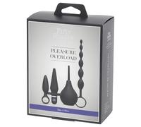 Set di Piaceri Anali per Principianti Cinquanta Sfumature di Grigio - Prenditi il Tuo Tempo" - Set di 4 Pezzi in Silicone (Nero)"
