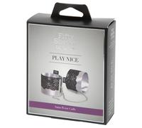 Fifty Shades Play Nice Satin Lace Wrist Cuffs Manette Bondage